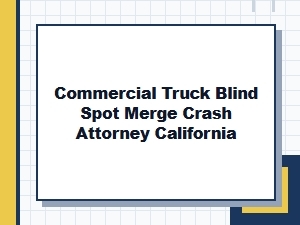 Commercial Truck Blind Spot Merge Crash Attorney in Ca